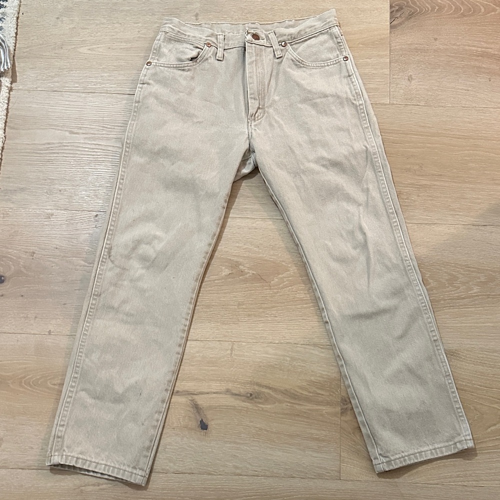 Wrangler Light Tan Cotton Jeans